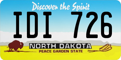 ND license plate IDI726