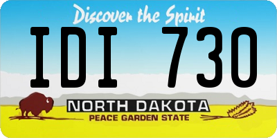 ND license plate IDI730