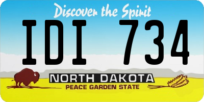 ND license plate IDI734