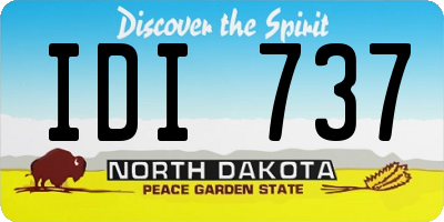 ND license plate IDI737