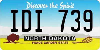 ND license plate IDI739