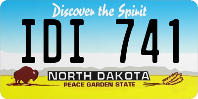 ND license plate IDI741