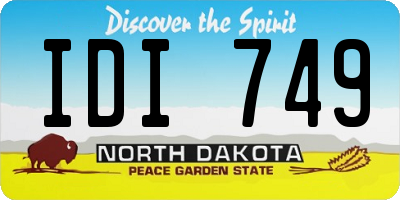 ND license plate IDI749