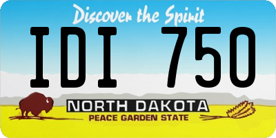 ND license plate IDI750