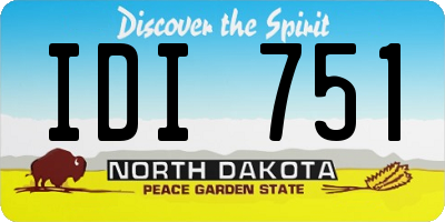 ND license plate IDI751