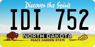 ND license plate IDI752