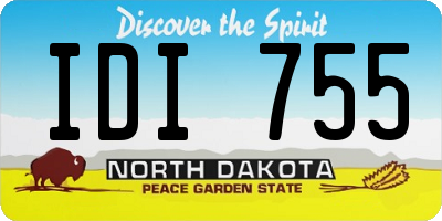 ND license plate IDI755