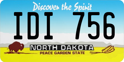 ND license plate IDI756