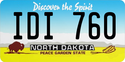 ND license plate IDI760