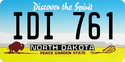 ND license plate IDI761