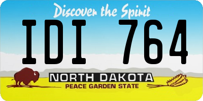 ND license plate IDI764