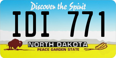 ND license plate IDI771