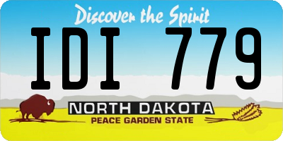 ND license plate IDI779