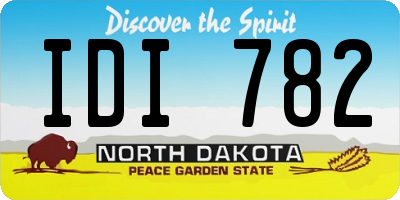 ND license plate IDI782