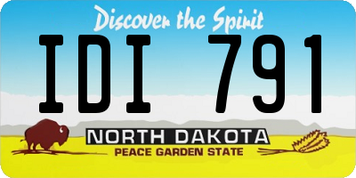 ND license plate IDI791