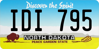 ND license plate IDI795
