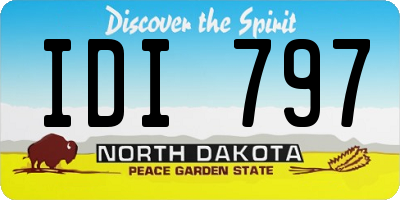 ND license plate IDI797