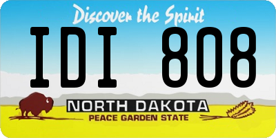 ND license plate IDI808