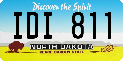 ND license plate IDI811