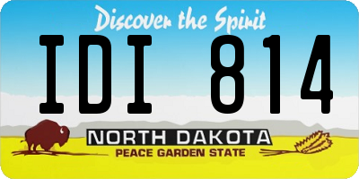ND license plate IDI814