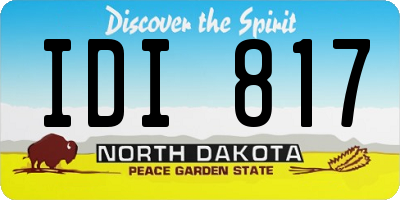 ND license plate IDI817