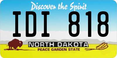ND license plate IDI818