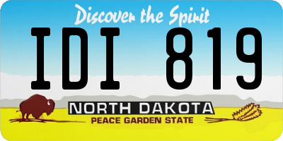 ND license plate IDI819