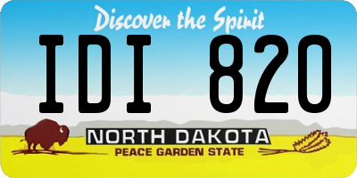 ND license plate IDI820