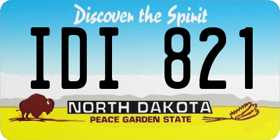 ND license plate IDI821