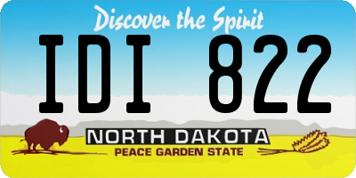 ND license plate IDI822