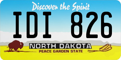 ND license plate IDI826