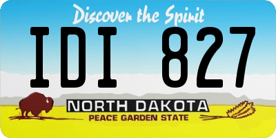 ND license plate IDI827