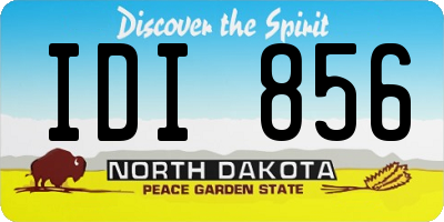 ND license plate IDI856
