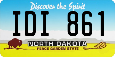 ND license plate IDI861