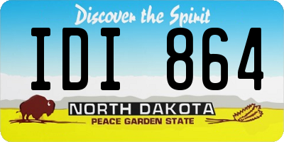 ND license plate IDI864