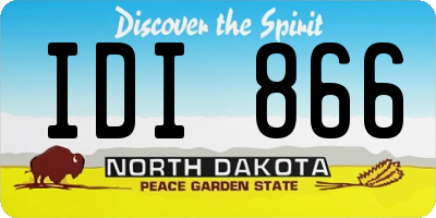 ND license plate IDI866