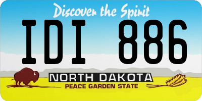 ND license plate IDI886