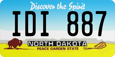 ND license plate IDI887