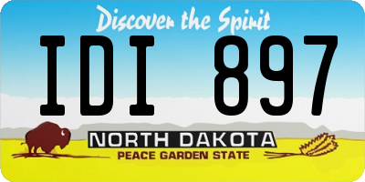 ND license plate IDI897