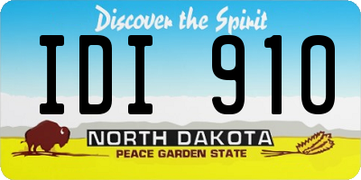ND license plate IDI910