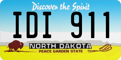 ND license plate IDI911
