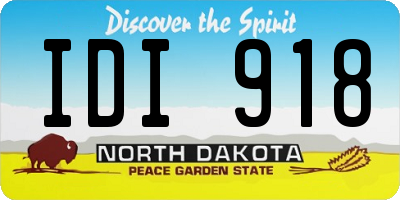 ND license plate IDI918