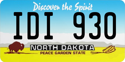 ND license plate IDI930