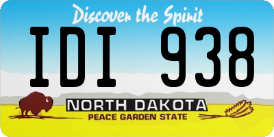 ND license plate IDI938