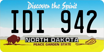 ND license plate IDI942