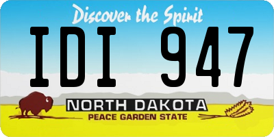 ND license plate IDI947