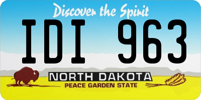 ND license plate IDI963