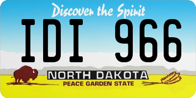ND license plate IDI966