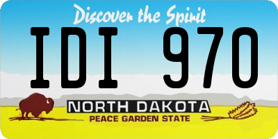 ND license plate IDI970