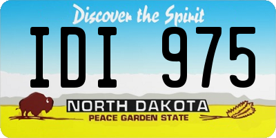 ND license plate IDI975